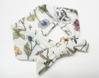 Headband - Baby/Toddler/Kids/Adult Top Knot Headband WILDFLOWERS Print, wild flowers, floral print