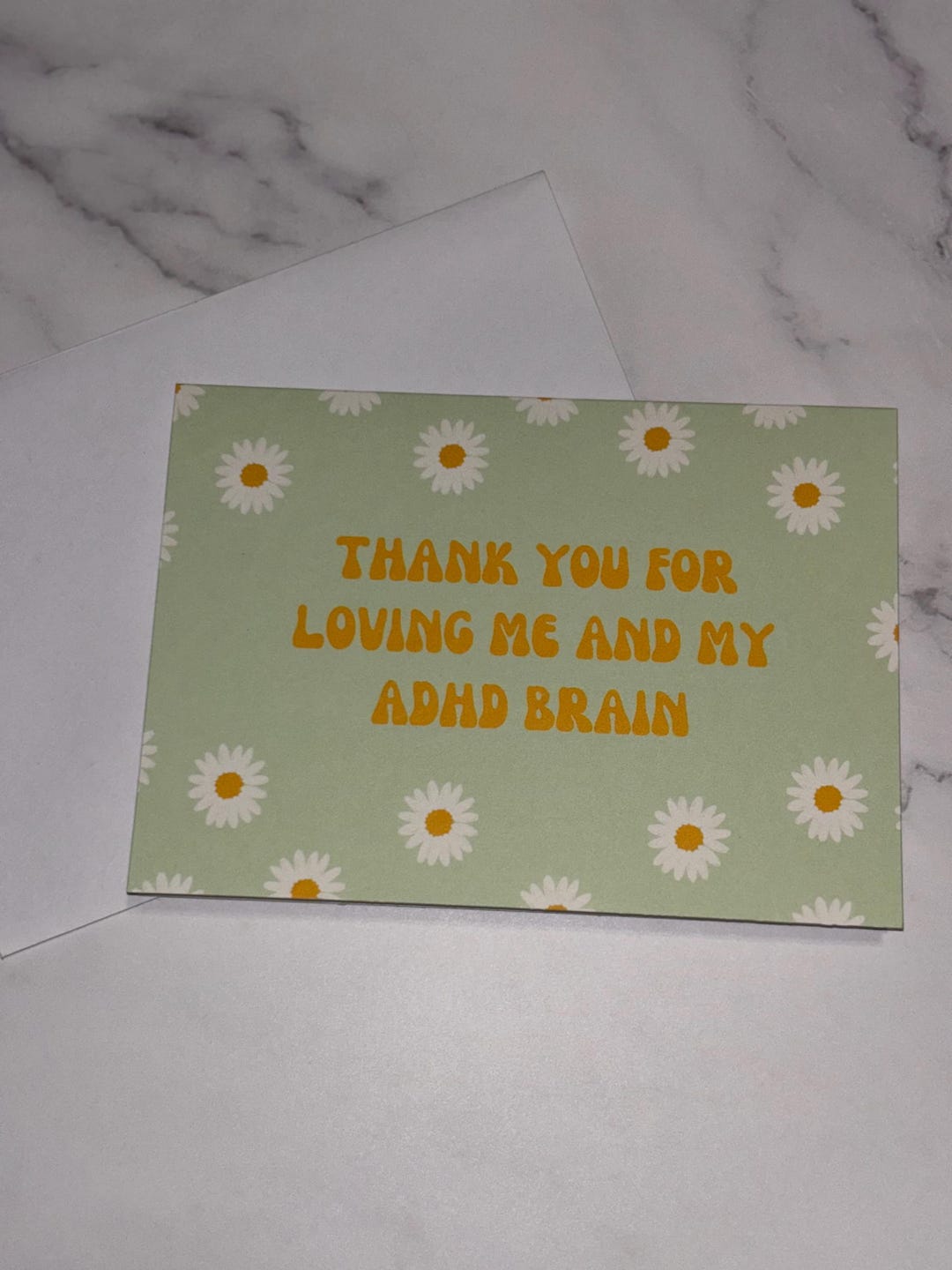 ADHD Thank You Card – “thanks for Loving Me and My ADHD Brain” – Mental ...