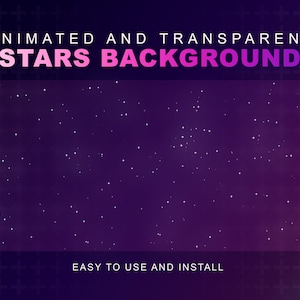 Animated Stars Stream/Video Decoration | Moving Glitter Particles | Seamless Loop Add-On Overlay | VTuber Background | Twitch & YouTube