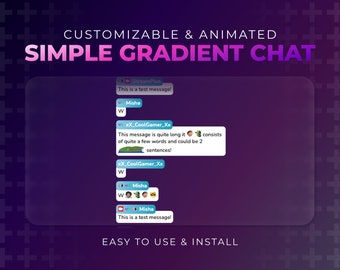 Simple Gradient Chat | Perfect Minimal Design | Smooth Animated | Highly Customizable | Cute VTuber Aesthetic | Twitch Live Streaming Widget