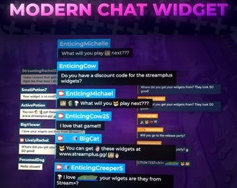 Modern Twitch Chat | Perfect For Gaming | Very Customizable | Smooth Animations | OBS Streamelements Compatable | Easy Install