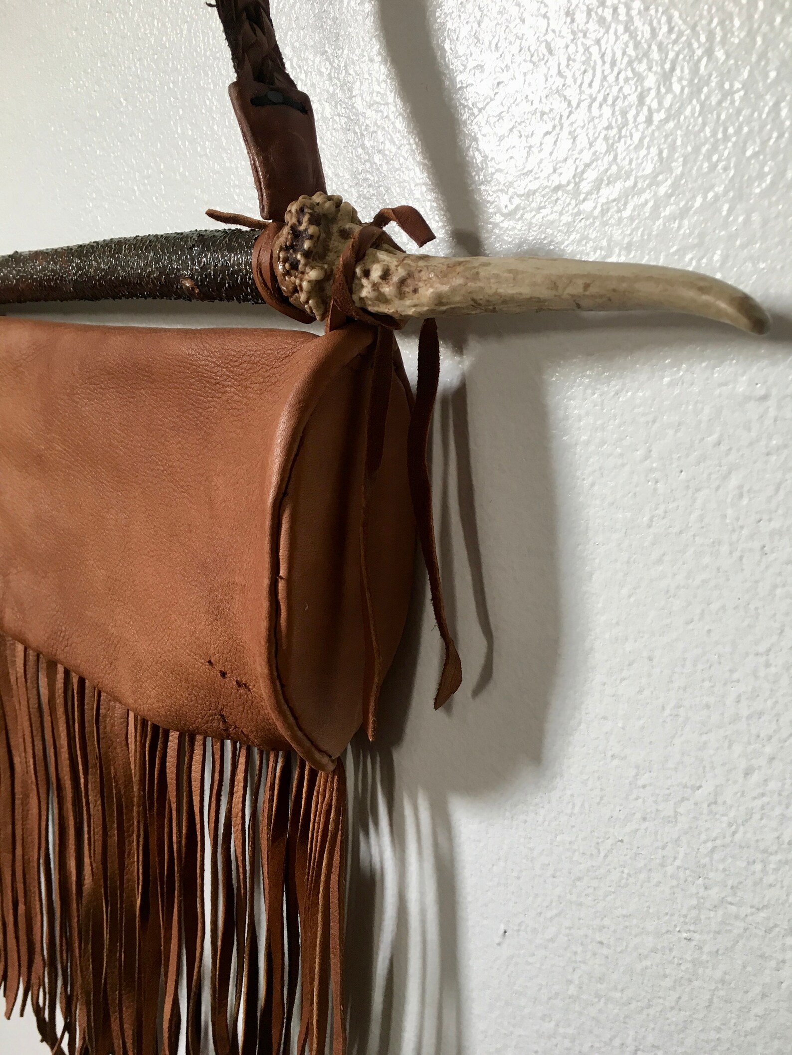 Handmade Buckskin Quiver With Fringe and Braided Strap  Traditional ...