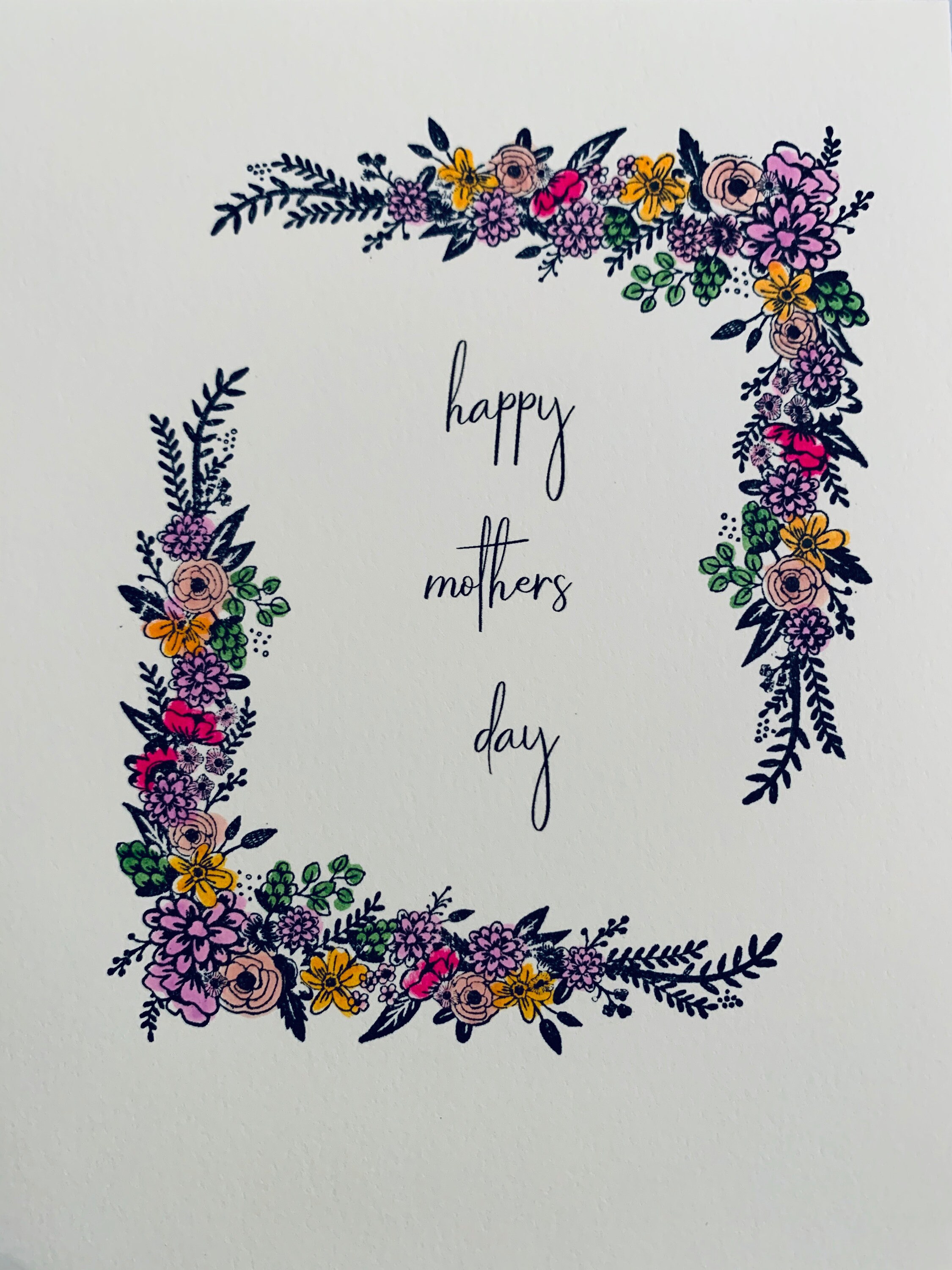 Mother's Day Stationery Mother's Day Card Happy Etsy