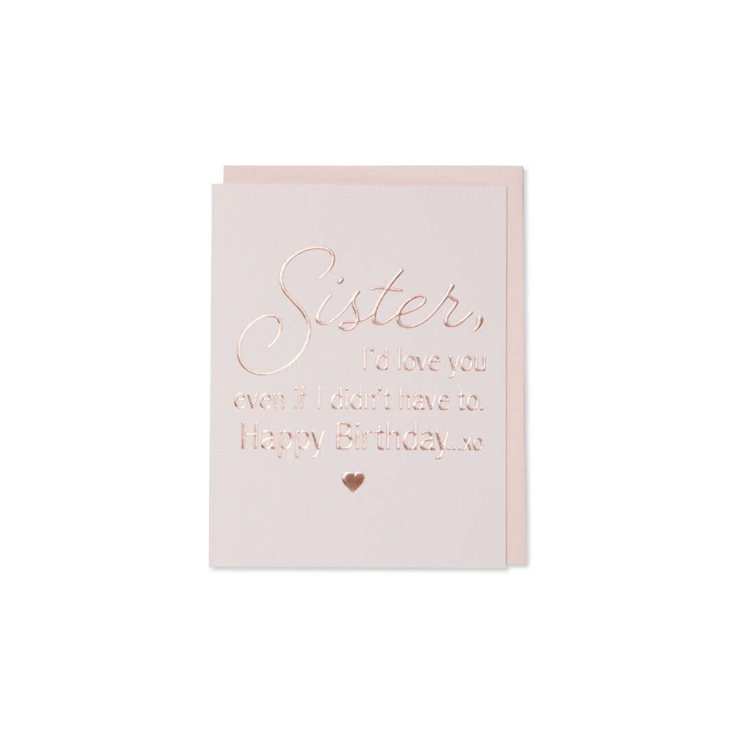 Geburtstagskarte 'Special Sister' – Mit Goldfolie & Blumendesign, Inkl. Umschlag, Von Words And Wishes