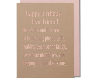 Special Friend Birthday Card, Best Girlfriend, Happy Birthday Forever Friendship, Friends Are The Best, Card For Lovely Women