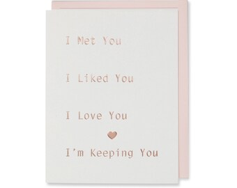 I Like You Card, I Love You Card, Happy Anniversary Couples Card, For Wife, Valentine's Day For Him, Sweet Love Card, Special Someone Card