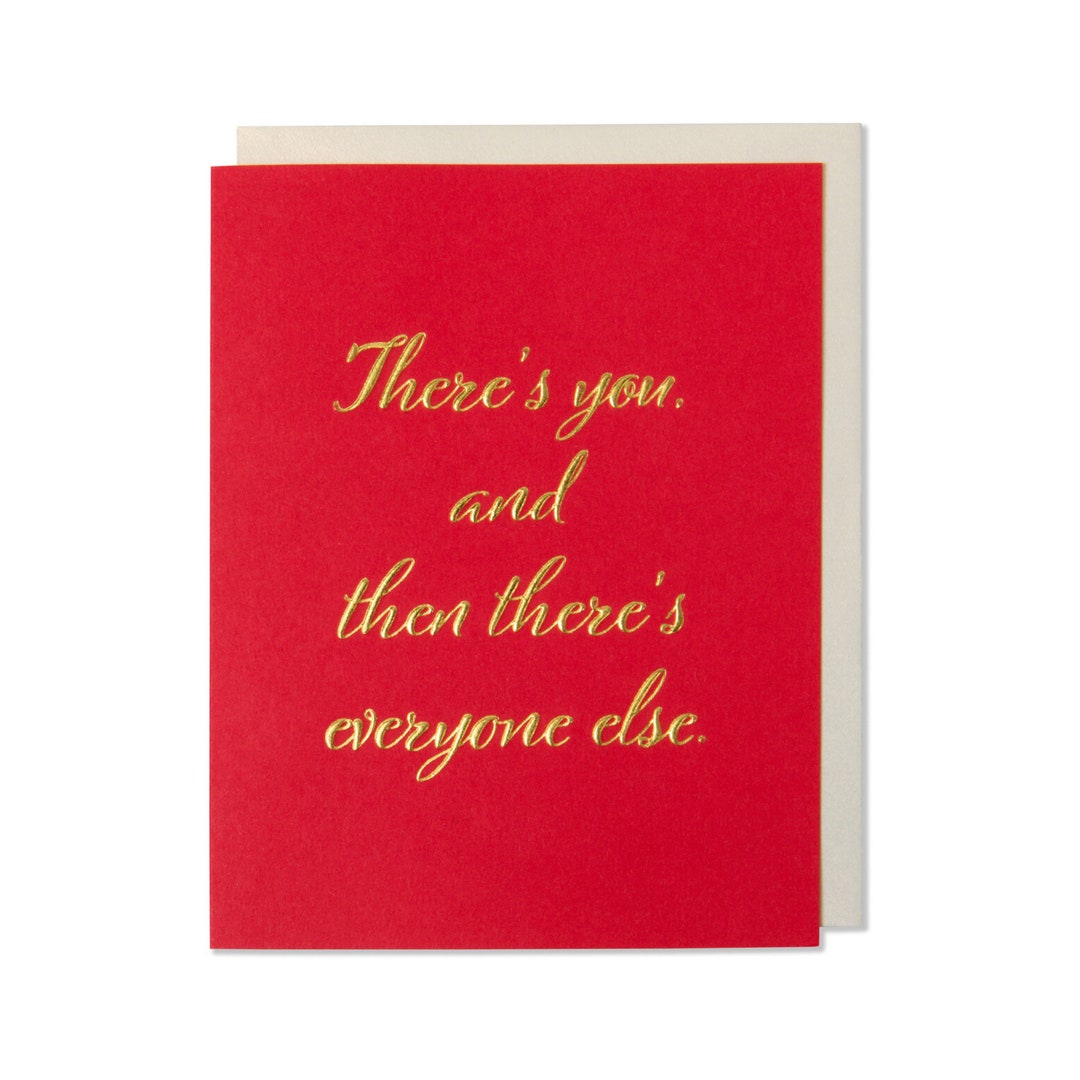 Red With Gold Foil Love Card – Anniversary & Valentine's Day - Etsy