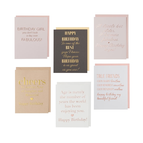 Best Selling Birthday Card Set of 6 With Free Shipping, Birthday Card  Bundle, Blank Cards, Birthday Card for Her, Gift Card for Him 