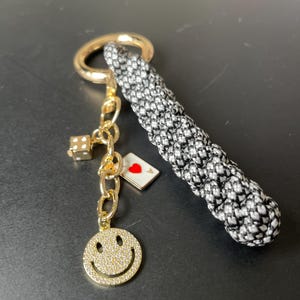 Lucky Ace Black Rope Bag Charm Keychain