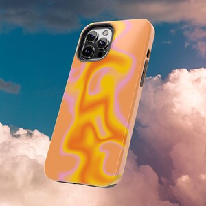 Orange Yellow Pink Abstract Aura iPhone Case
