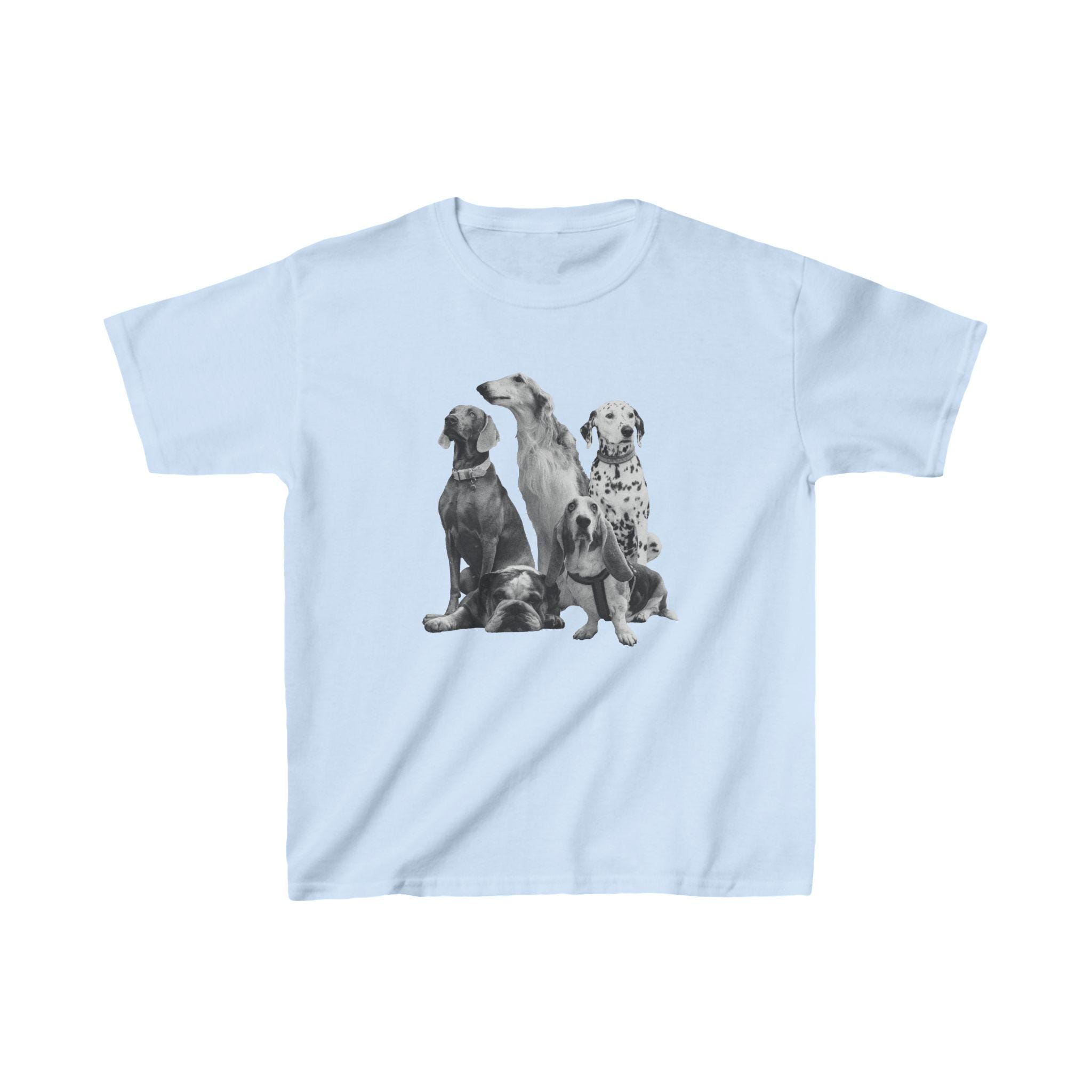 Puppy Coloeful Print Dress Shirt Y2K main image 1
