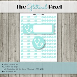 Afdrukbare plannerstickers - doktersafspraakstickers - afspraakstickers - stethoscoopstickers - direct downloaden