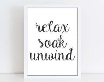 Leaf Wreath Wash Soak Relax Bathroom Decor Wall Art
