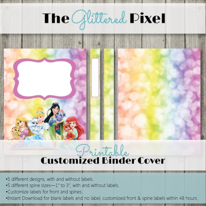 Printable Binder Covers Disney Palace Pets Collection Etsy