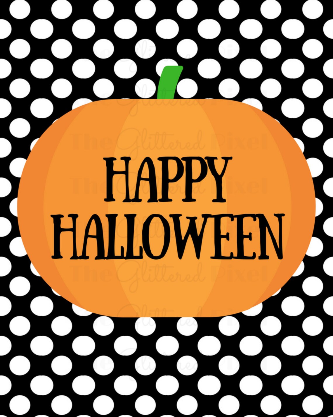 Happy Halloween Wall Art, Halloween Print, Halloween Wall Art, Pumpkin