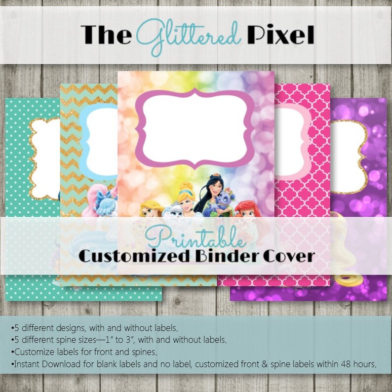 Printable Binder Covers Disney Palace Pets Collection Etsy