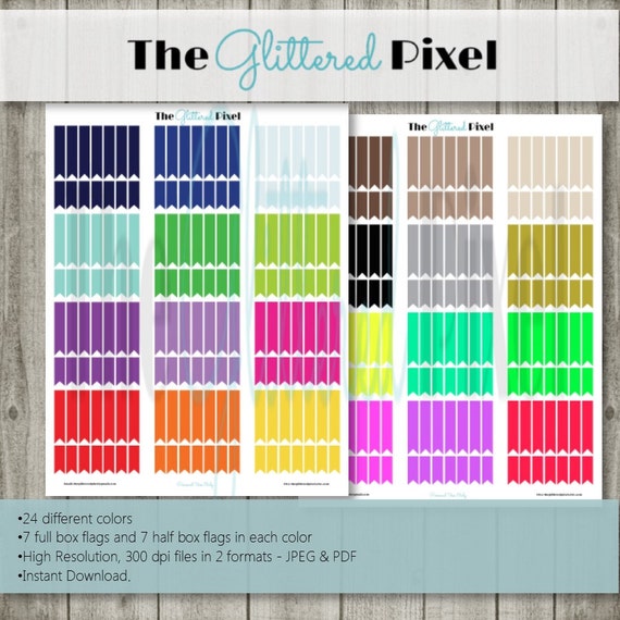 Printable Checklist Sticker Bundle - Hearts, Stars and Blank - Printable Planner Stickers, Erin Condren, Happy Planner - Instant Download
