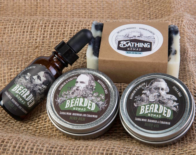 Bearded Nomad's Beard Oil, Balm, Wax and Soap Combo Pack