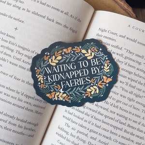 Waiting To Be Kidnapped By Faeries Magnet for Fantasy and Romantasy Readers