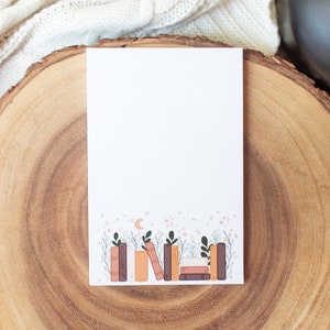 Autumn Magical Books Notepad | 4"x6" | Warm Tones | Bullet Journal Pages | Bookish Gift | Book Lover Notepad | Reader Stationery