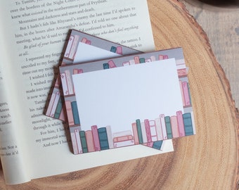 Cozy Hygge Bookshelf 3x4 Post-it® | 50 Full Color Self-Adhesive Pages | Bookish Stationery | Book Lover Gift | Summer Books |