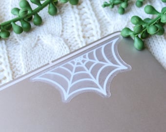 Spider Web Border Sticker | Halloween Waterproof Laptop and Water Bottle Sticker | Spooky Season Sticker | Spider Sticker | 1.6"x3"