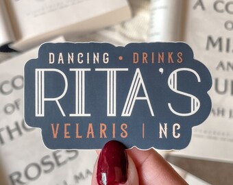 ACOTAR Rita's Waterproof Kindle Sticker | A Court of Thorns and Roses Merch | Navy