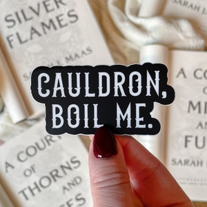 Cauldron Boil Me Waterproof Sticker | A Court of Thornes and Roses Sticker | ACOTAR Laptop Sticker | Bookish Decal |  3" x 1.52"