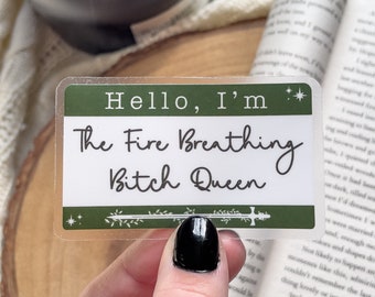Fire Breathing B*tch Queen Throne Of Glass Waterproof Sticker | TOG Bookish Sticker | Laptop Water Bottle Sticker | Book Worm Gift | 2"x3"