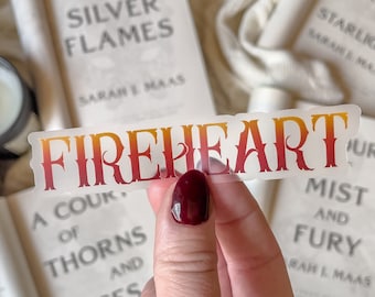 Fireheart Throne Of Glass Waterproof Sticker | TOG Bookish Sticker | Laptop and Water Bottle Sticker | Book Worm Gifts | Reader Decal 1"x4"