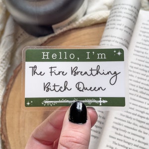 Fire Breathing B*tch Queen Throne Of Glass Waterproof Sticker | TOG Bookish Sticker | Laptop Water Bottle Sticker | Book Worm Gift | 2"x3"