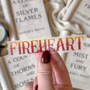 Fireheart Throne Of Glass Waterproof Sticker | TOG Bookish Sticker | Laptop and Water Bottle Sticker | Book Worm Gifts | Reader Decal 1&quot;x4&quot;