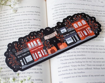 Marcapáginas de Spooky Street Village: Merchandising de libros de Halloween