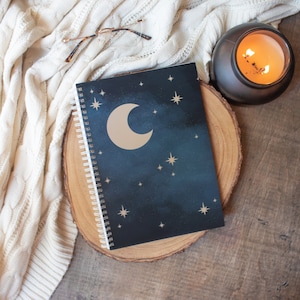 Celestial Night Sky Reusable Sticker Book | 50 Double Sided Pages | Adult Sticker Album | Sticker Storage |