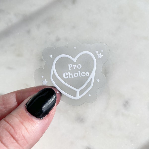 Pro Choice Heart Sticker | Pro Women Sticker | Pro Roe Decal |  Abortion Reproductive Rights | Waterproof Laptop Sticker |