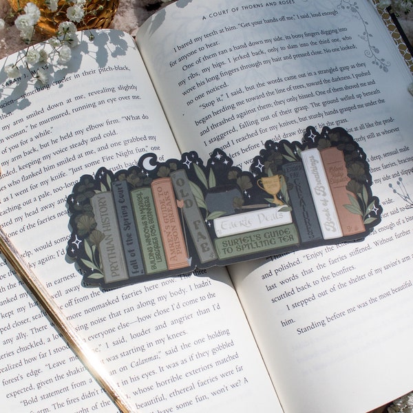 Feyre's Bookshelf Bookmark  | Bookish Aesthetic | A Court of Thorns and Roses | 2.5"x6.25" Die Cut | SJM