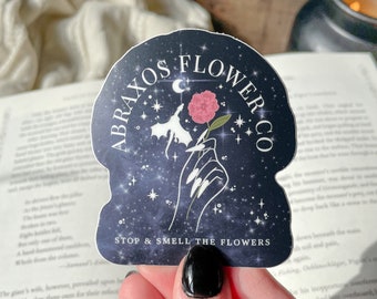 Abraxos Flower Co Waterproof Sticker | Galaxy Bookish Sticker | Throne of Glass Sticker | SJM Merch | Book Worm Gifts | 3"x2.8"