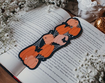 Spooky Pumpkin Stack Die-Cut Bookmark for Halloween Loving Booktok Readers