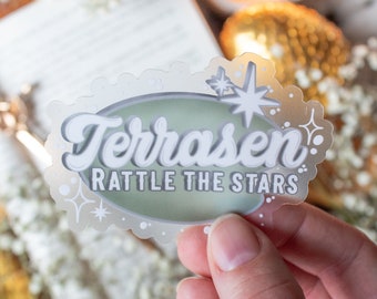 Terrasen Retro Sign Waterproof Sticker | Throne of Glass Kindle and Water Bottle Sticker | SJM | Aelin Fireheart Sticker | 3" x 2.1"