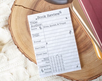Mini Book Review Notepad | 4&quot;x6&quot; | Bullet Journal Pages | Bookish Gift | Book Lover Notepad | Reader Stationery
