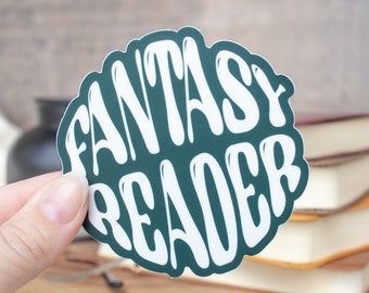 Fantasy Reader Waterproof Vinyl Sticker | Book Sticker | Bookish Laptop Water Bottle Sticker | Reader Sticker | 3x3