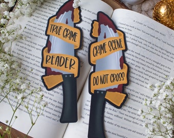 True Crime Reader Bookmark | Die-Cut Bookmark for Readers and Book Lover Gifts
