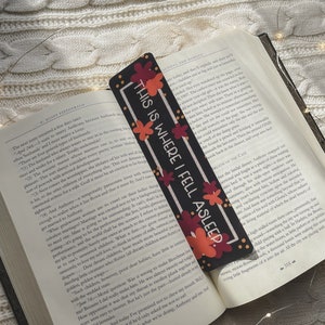 This Is Where I Fell Asleep Bookmark  | Bookish Aesthetic | Book Worm Gifts | Reader Present | 2"x8" Rounded Corners | Floral Bookmark