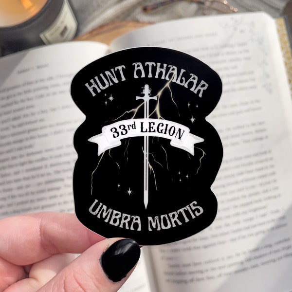 Hunt Athalar Waterproof Sticker | 33rd Legion | Umbra Mortis | Crescent City Sticker | Bookish Laptop Sticker | Book Gift | SJM | 3"x2"