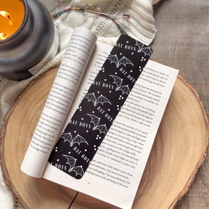 Bat Boys Bookmark | Velaris Bookish Aesthetic | Book Worm Gifts | Reader Present | 2&quot;x8&quot; Rounded Corners | ACOTAR Bookmark