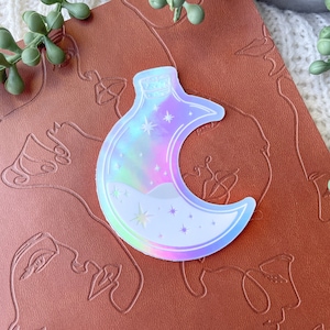 Holographic Moon Elixir Sticker | Magic Waterproof Laptop Sticker | Magic Potion Sticker | Fantasy Sticker | Moon Witch Sticker | 3"x2.3"