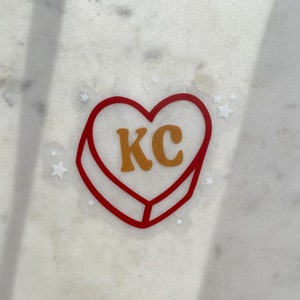3&quot; Kansas City Waterproof Sticker | KCMO Sports Laptop and Water Bottle Sticker | Red and Gold KC Sticker | KC Football Sticker |