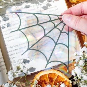 Spooky Spider Web Suncatcher Window Sticker | Fantasy Rainbow Maker Decal | Halloween Window Sticker | Fall  Magic Window | 4"x4"