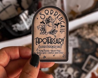 Fourth Wing Sorrengail Apothecary Sticker | Licensed | Bookish Waterproof Vinyl Kindle Sticker | Fantasy Reader Book Lover Gift | 3”x2”