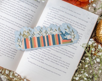 Dragon Bookshelf Bookmark: Die-Cut Bookmark for Fantasy Readers